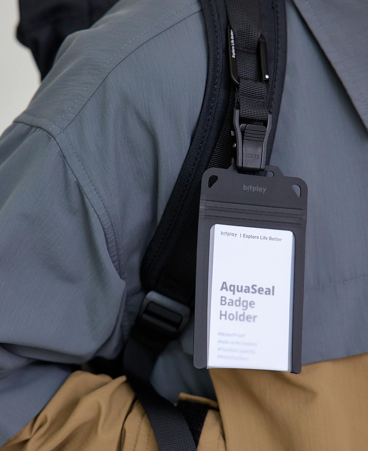 AquaSeal Badge Holder - Black