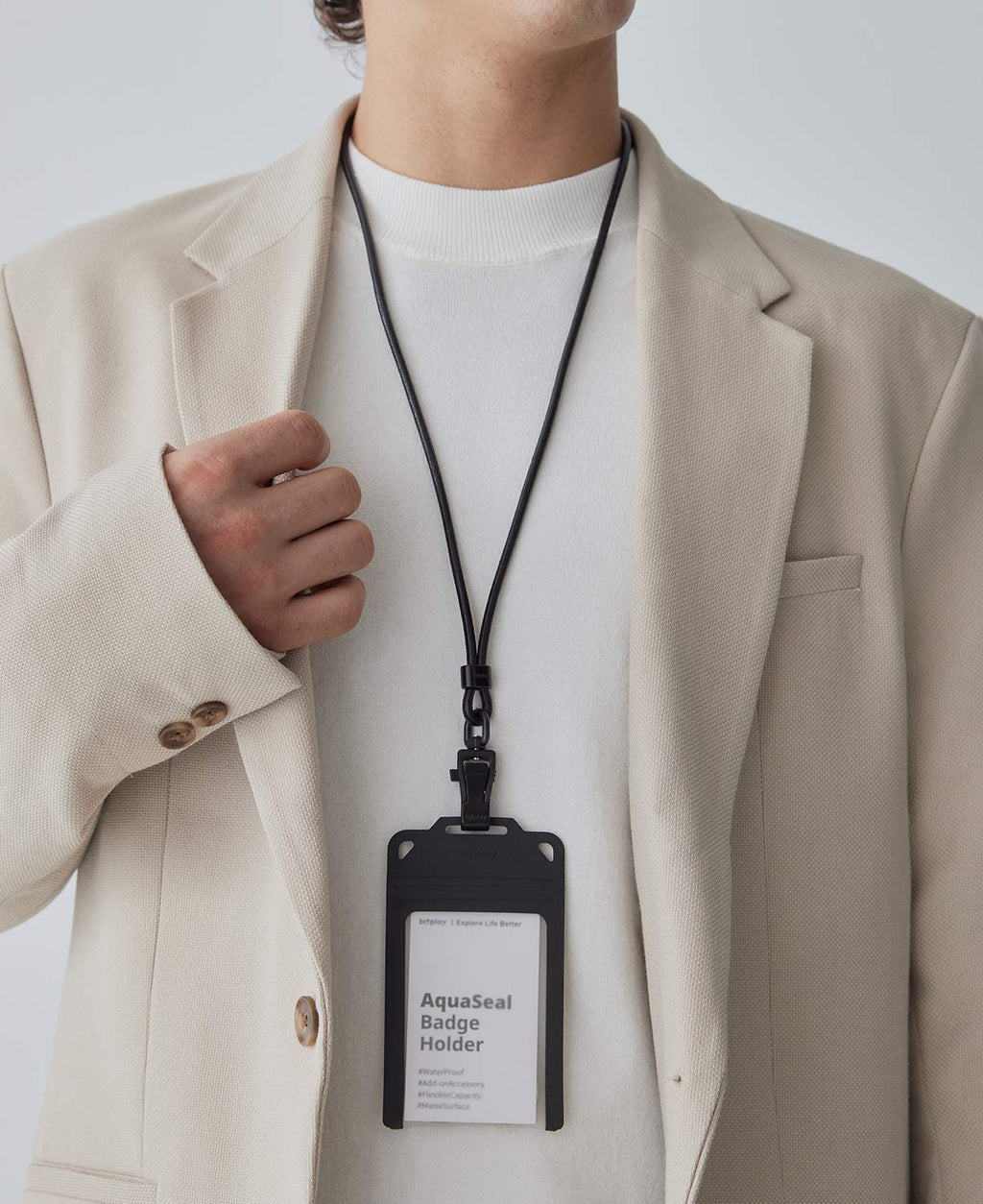 AquaSeal Badge Holder - Black